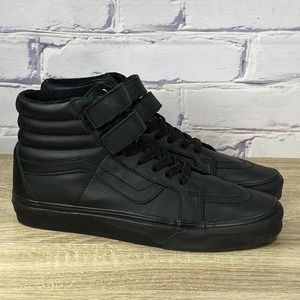 Vans Sk8-Hi Reissue V Mono Leather Black Sneakers Men's 8.5 Women's 10 Shoes